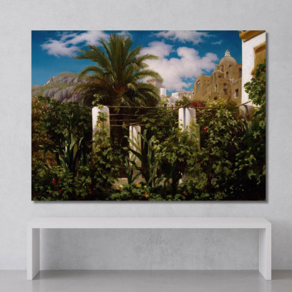 Giardino Di Una Locanda Capri Frederic Leighton flg21 quadro stampato su tela