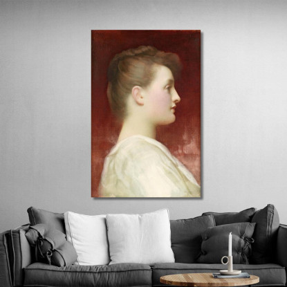 Ragazza Di Profilo Frederic Leighton flg22 quadro stampato su tela