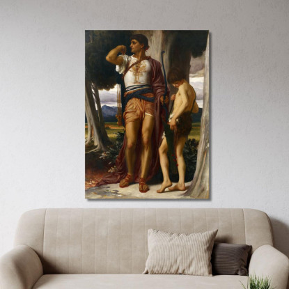 Il Segno Di Jonathan A David Frederic Leighton flg30 quadro stampato su tela