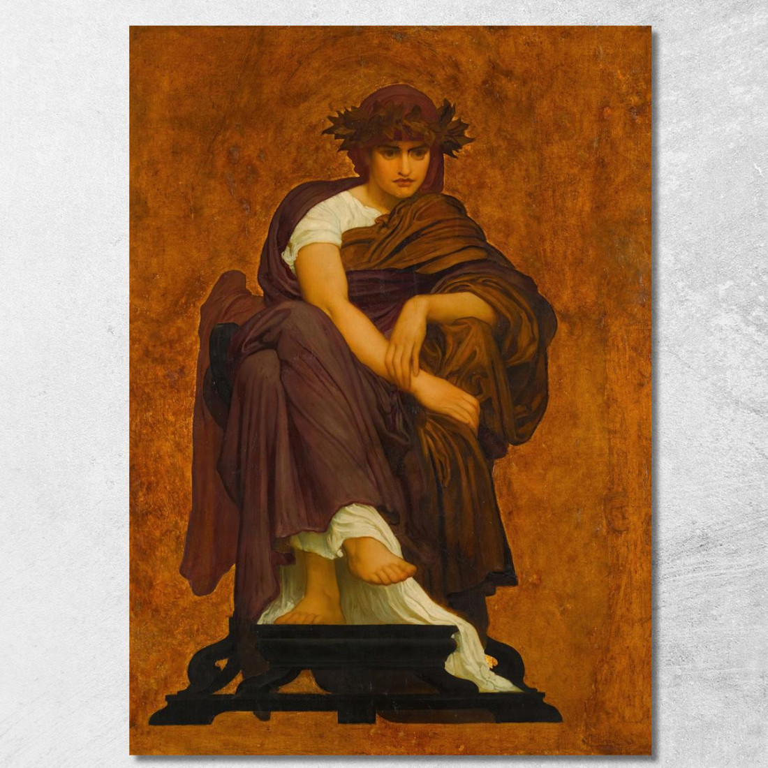 Mnemosine Madre Delle Muse Frederic Leighton flg40 quadro stampato su tela Mnemosine Madre Delle Muse Frederic Leighton flg40 quadro stampato su tela