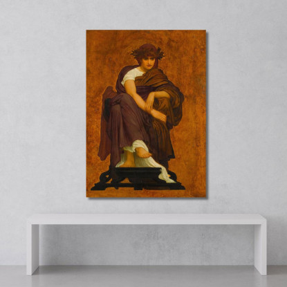 Mnemosine Madre Delle Muse Frederic Leighton flg40 quadro stampato su tela