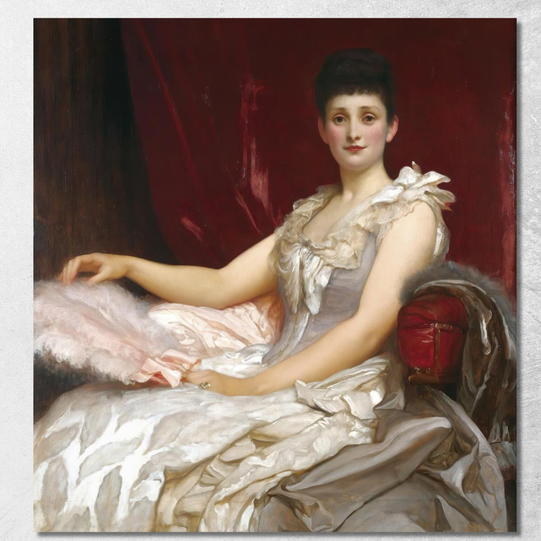 Ritratto Di Amy Augusta Lady Coleridge Frederic Leighton flg48 quadro stampato su tela Ritratto Di Amy Augusta Lady Coleridge Frederic Leighton flg48 quadro stampato su tela