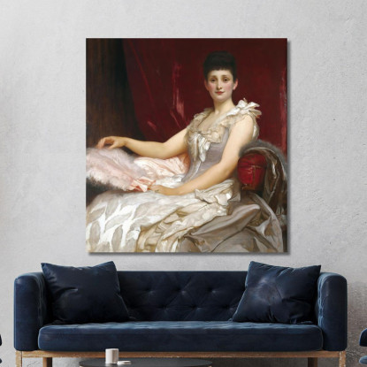 Ritratto Di Amy Augusta Lady Coleridge Frederic Leighton flg48 quadro stampato su tela
