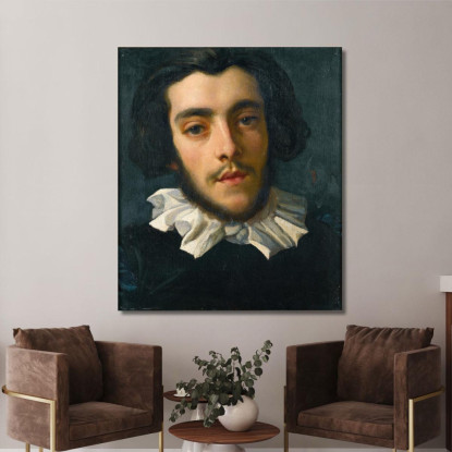 Ritratto Di Carlo Edoardo Perugini Frederic Leighton flg49 quadro stampato su tela