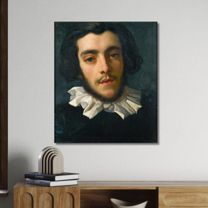 Ritratto Di Carlo Edoardo Perugini Frederic Leighton flg49 quadro stampato su tela