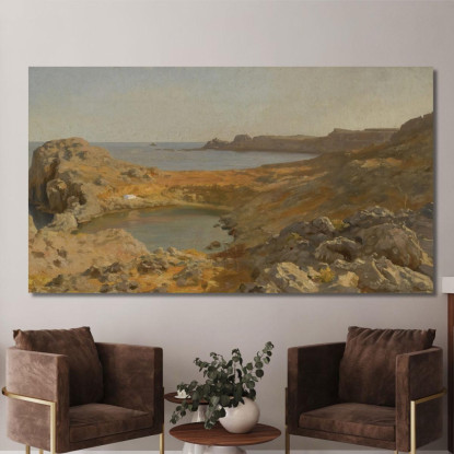 Baia Di San Paolo A Lindos Rodi Frederic Leighton flg54 quadro stampato su tela