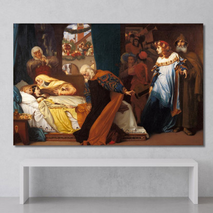 La Finta Morte Di Giulietta Frederic Leighton flg57 quadro stampato su tela