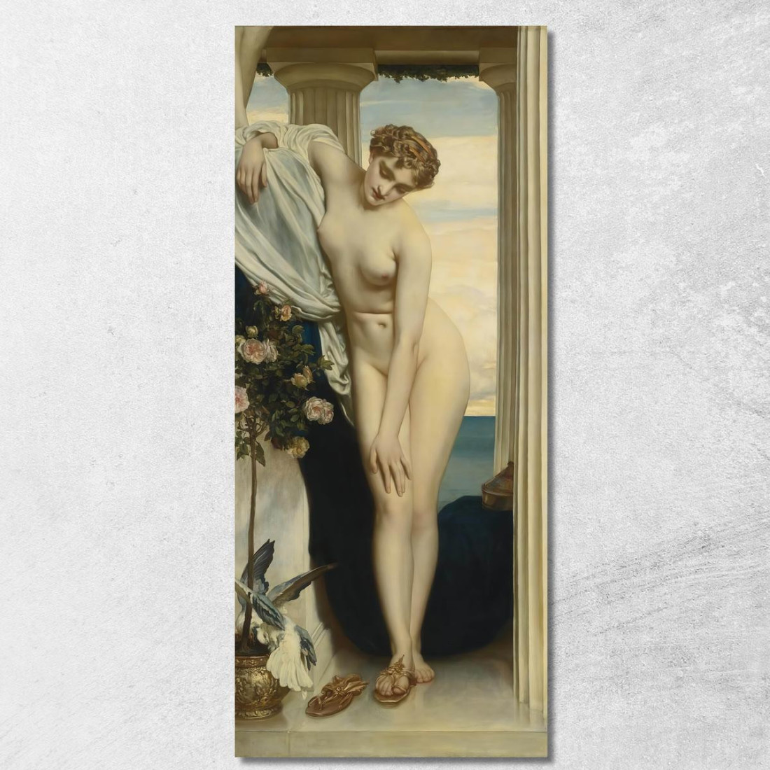 Venere Si Spoglia Per Il Bagno Frederic Leighton flg65 quadro stampato su tela Venere Si Spoglia Per Il Bagno Frederic Leighton flg65 quadro stampato su tela
