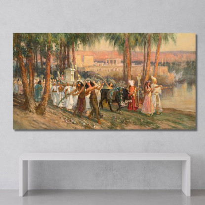 Una Processione Egiziana 2 Frederick Arthur Bridgman fab9 quadro stampato su tela