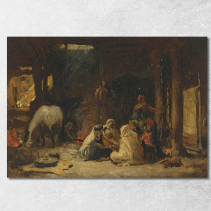 A Riposo L'Algeria Frederick Arthur Bridgman fab15 quadro stampato su tela