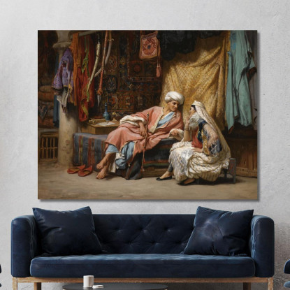Nel Souk Di Tunisi Frederick Arthur Bridgman fab28 quadro stampato su tela