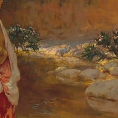 Sulle Rive Del Wadi Frederick Arthur Bridgman fab40 quadro stampato su tela