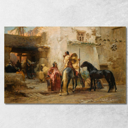 Strada In Algeria Frederick Arthur Bridgman fab50 quadro stampato su tela