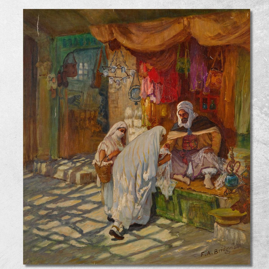 Il Bazar Frederick Arthur Bridgman fab54 quadro stampato su tela Il Bazar Frederick Arthur Bridgman fab54 quadro stampato su tela
