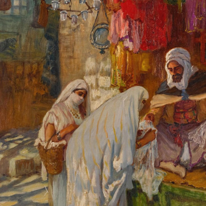 Il Bazar Frederick Arthur Bridgman fab54 quadro stampato su tela