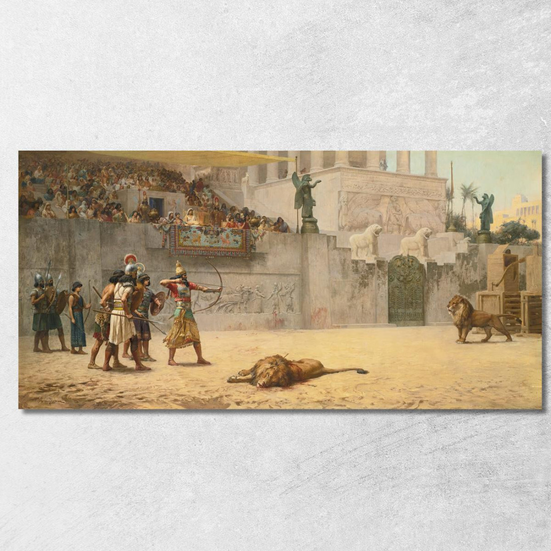 La Deviazione Di Un Re Assiro Frederick Arthur Bridgman fab55 quadro stampato su tela La Deviazione Di Un Re Assiro Frederick Arthur Bridgman fab55 quadro stampato su tela