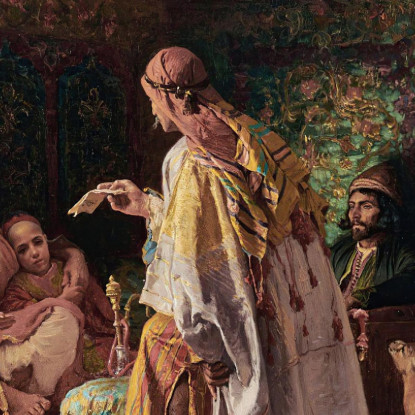Il Messaggero Frederick Arthur Bridgman fab59 quadro stampato su tela