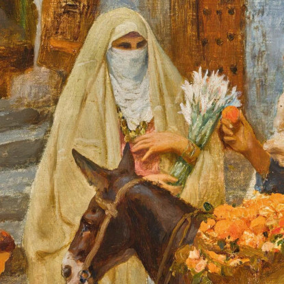 Il Venditore Di Arance Frederick Arthur Bridgman fab60 quadro stampato su tela