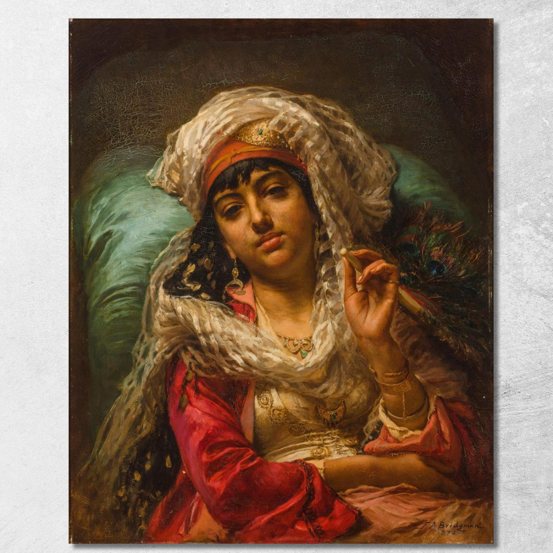 Il Ventaglio Del Pavone Frederick Arthur Bridgman fab61 quadro stampato su tela Il Ventaglio Del Pavone Frederick Arthur Bridgman fab61 quadro stampato su tela