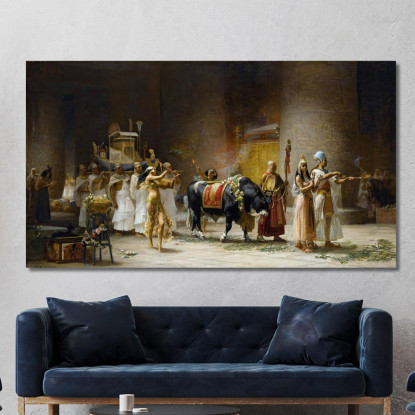 La Processione Del Toro Apis Frederick Arthur Bridgman fab62 quadro stampato su tela