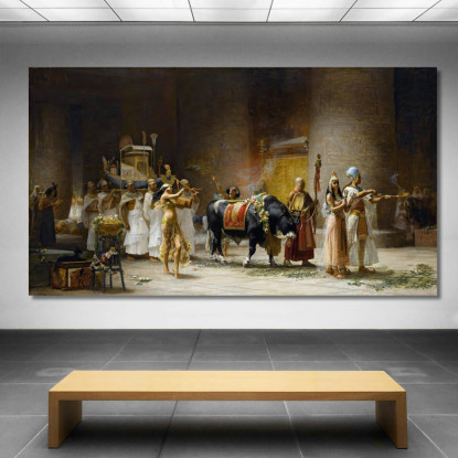 La Processione Del Toro Apis Frederick Arthur Bridgman fab62 quadro stampato su tela