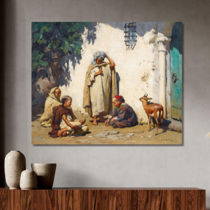 Il Giovane Scriba Frederick Arthur Bridgman fab66 quadro stampato su tela