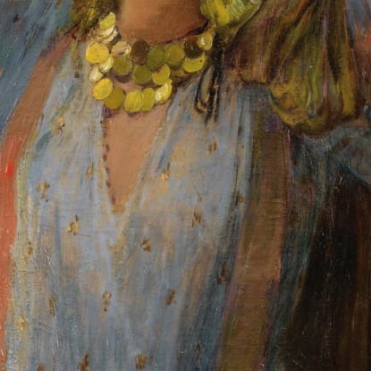 Giovane Donna Orientale Su Una Terrazza Frederick Arthur Bridgman fab76 quadro stampato su tela