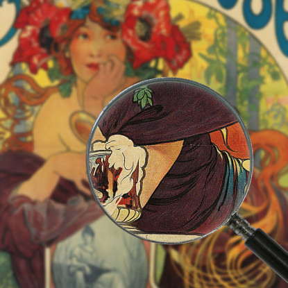 Birra Della Mosa Alphonse Mucha amu22 quadro stampato su tela