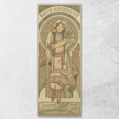 Esposizione Mondiale Alphonse Mucha amu24 quadro stampato su tela