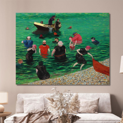Nuotare A Etretat Félix Vallotton fvl20 quadro stampato su tela
