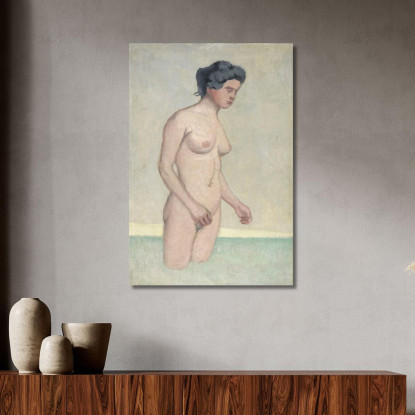 Nuotatore Femminile In Piedi Nel Profilo Félix Vallotton fvl45 quadro stampato su tela