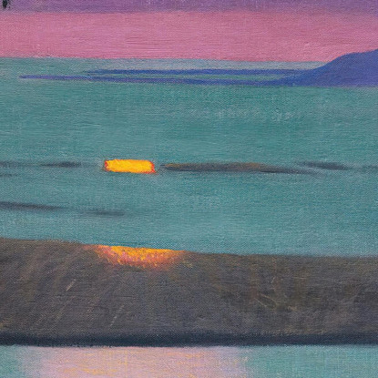 Tramonto Al Cielo Arancione E Viola Di Grace Félix Vallotton fvl47 quadro stampato su tela