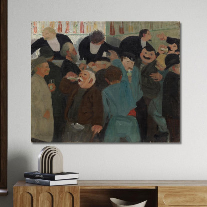 Il Bistrot Félix Vallotton fvl51 quadro stampato su tela