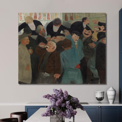 Il Bistrot Félix Vallotton fvl51 quadro stampato su tela