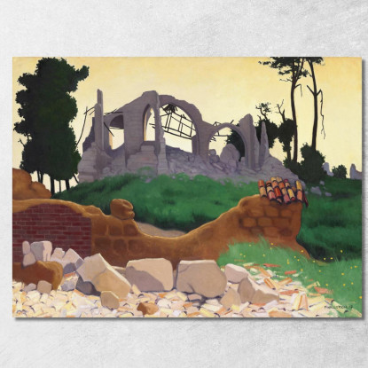 La Chiesa Di Souain Félix Vallotton fvl53 quadro stampato su tela