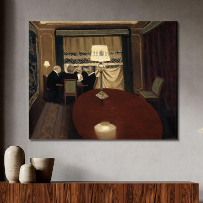 Il Gioco Del Poker Félix Vallotton fvl59 quadro stampato su tela