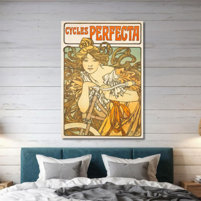 Cicli Perfetti Alphonse Mucha amu32 quadro stampato su tela