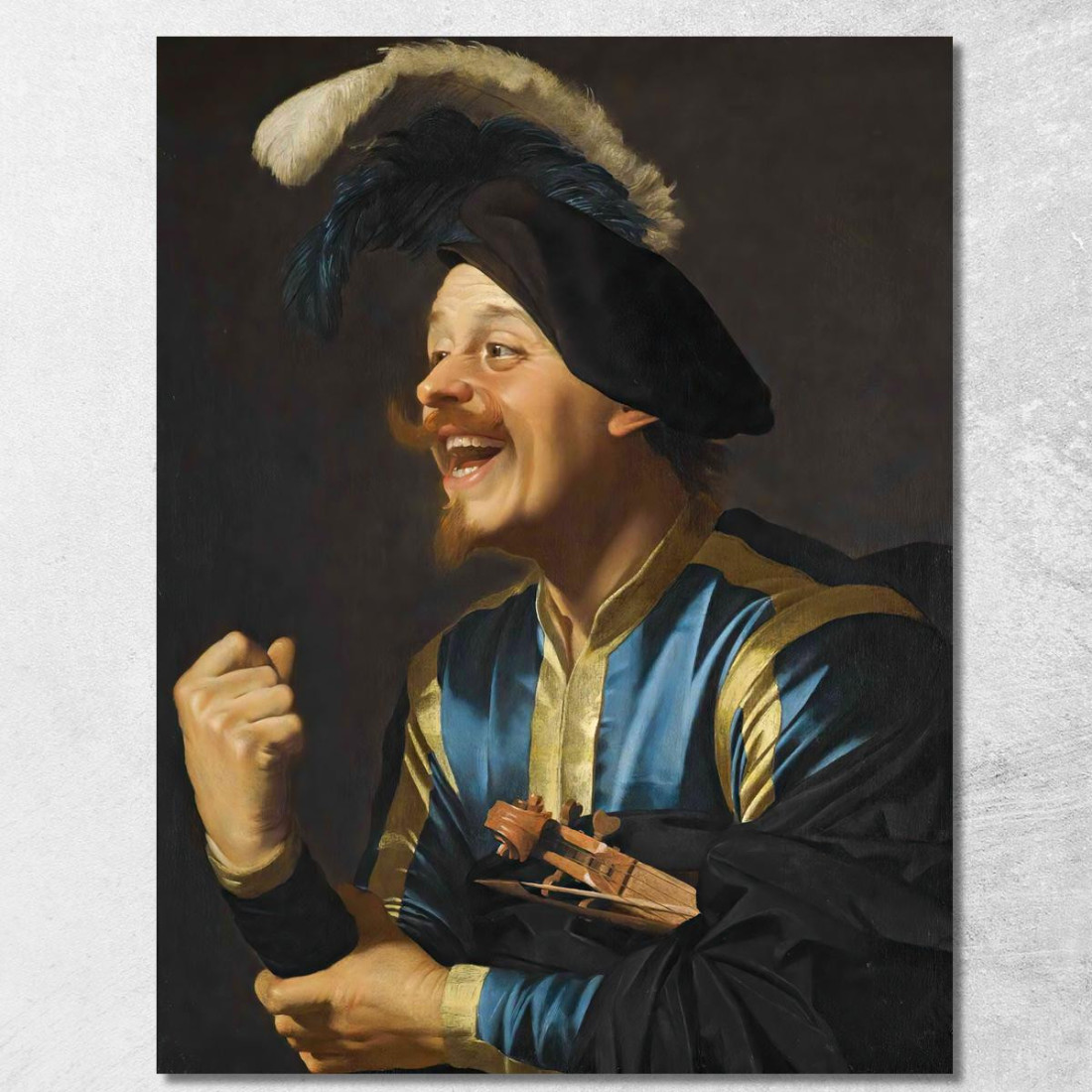 Un Violinista Che Ride Gerard van Honthorst gvh2 quadro stampato su tela Un Violinista Che Ride Gerard van Honthorst gvh2 quadro stampato su tela
