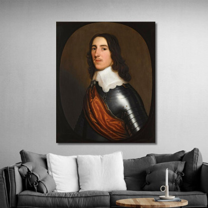 Ritratto Di Un Gentiluomo A Mezzo Busto Ritenuto Essere Sir Thomas Ogle Gerard van Honthorst gvh4 quadro stampato su tela