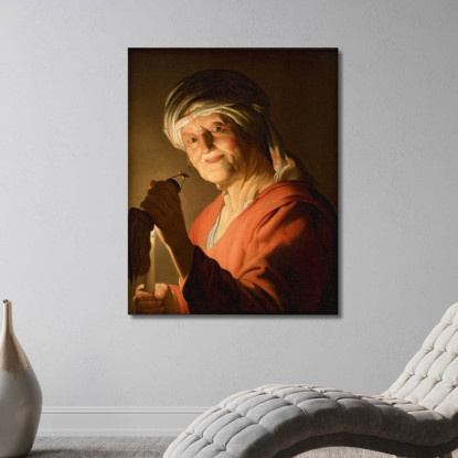 Un'Anziana Signora Gerard van Honthorst gvh10 quadro stampato su tela