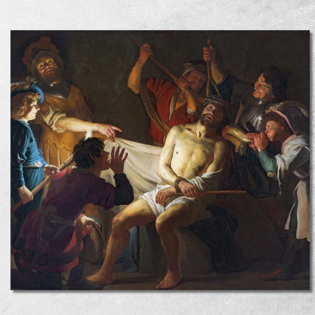 Cristo Coronato Di Spine 2 Gerard van Honthorst gvh13 quadro stampato su tela Cristo Coronato Di Spine 2 Gerard van Honthorst gvh13 quadro stampato su tela