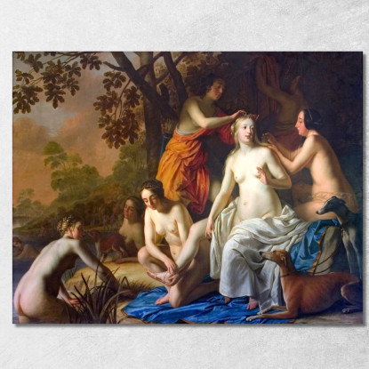 Diana Con Le Sue Ninfe Gerard van Honthorst gvh16 quadro stampato su tela