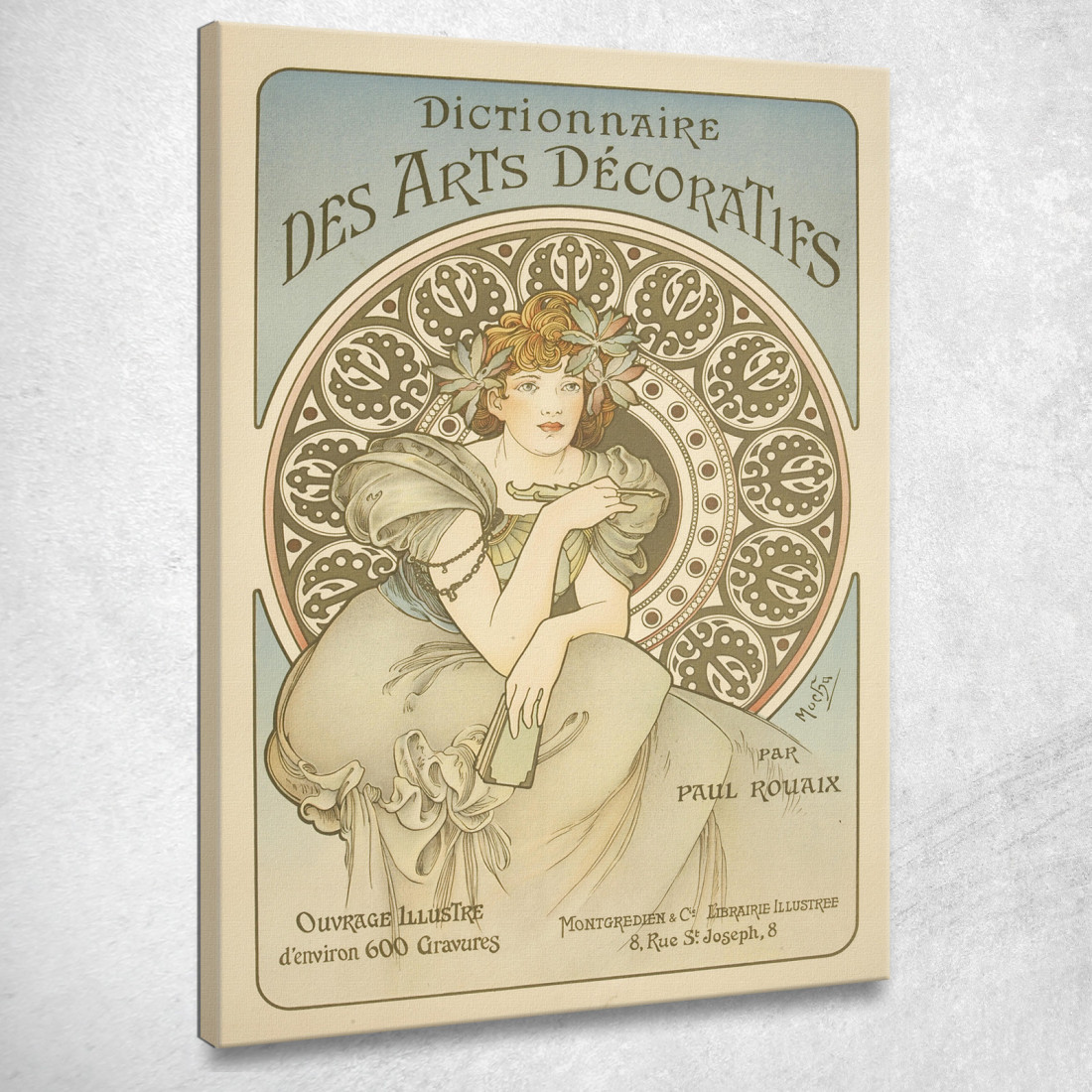 Dizionario Delle Arti Decorative Alphonse Mucha amu35 quadro stampato su tela Dizionario Delle Arti Decorative Alphonse Mucha amu35 quadro stampato su tela