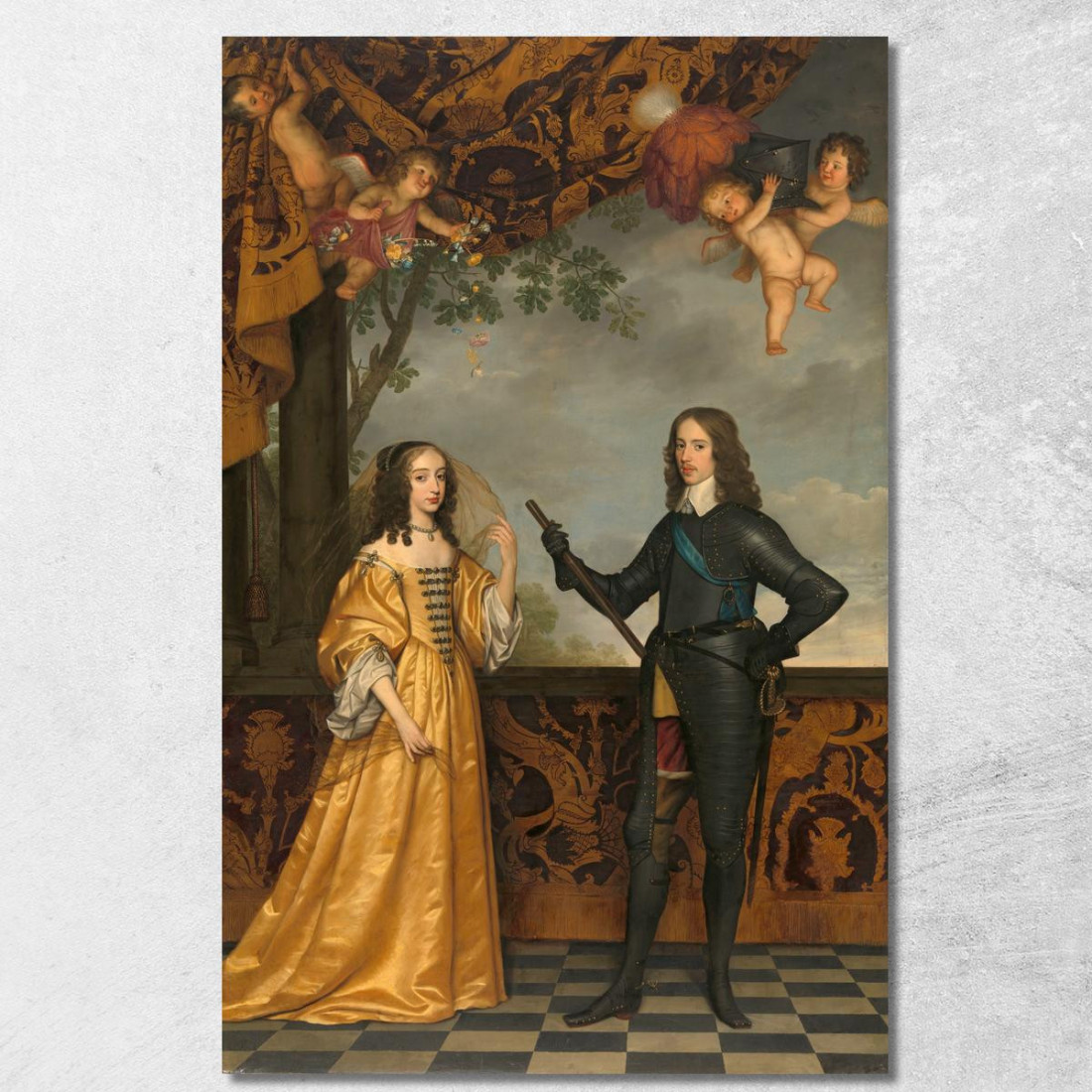 Ritratto Di Guglielmo Ii Principe D'Orange E Di Sua Moglie Maria Stuarda Gerard van Honthorst gvh38 quadro stampato su tela Ritratto Di Guglielmo Ii Principe D'Orange E Di Sua Moglie Maria Stuarda Gerard van Honthorst gvh38 quadro stampato su tela