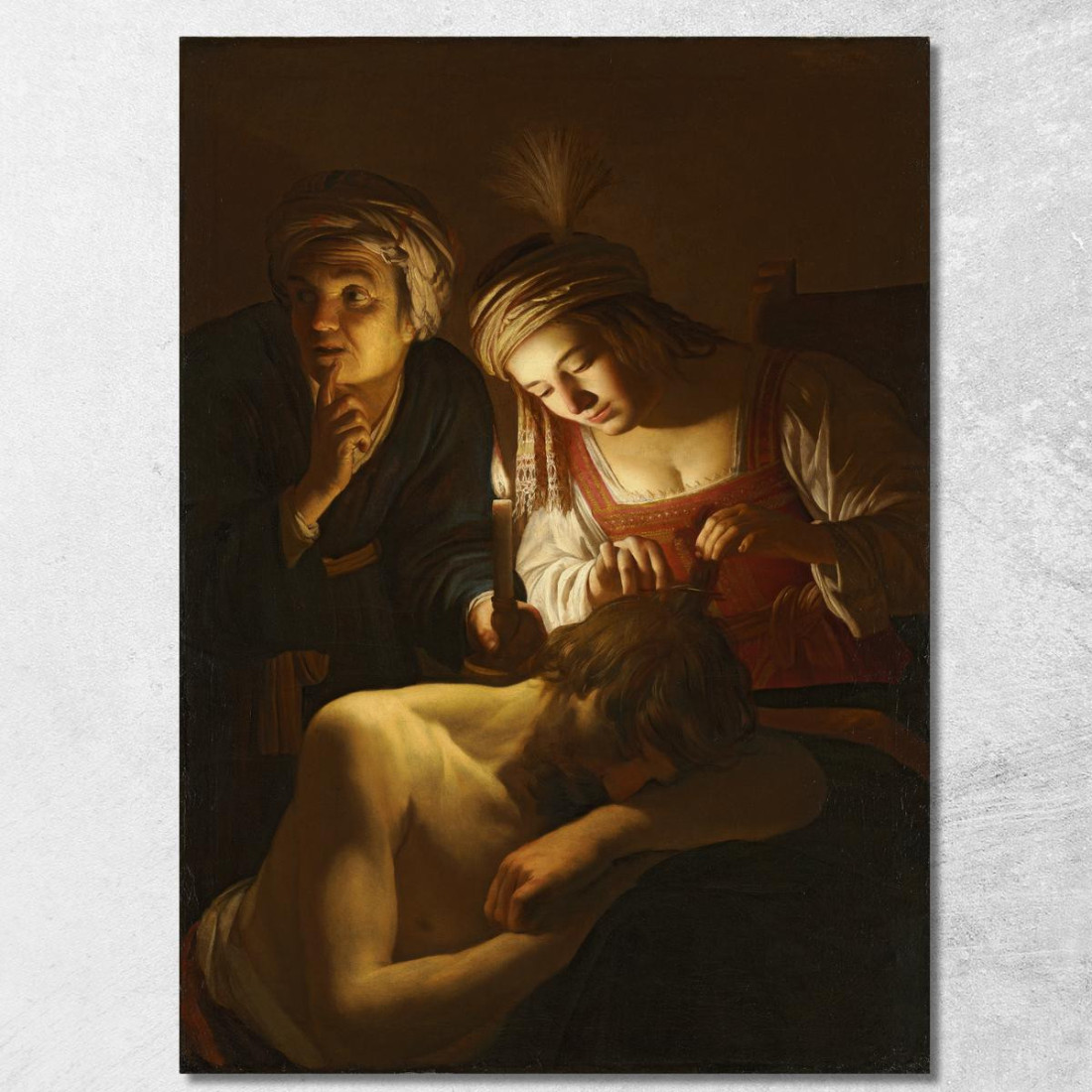 Sansone E Dalila Gerard van Honthorst gvh40 quadro stampato su tela Sansone E Dalila Gerard van Honthorst gvh40 quadro stampato su tela