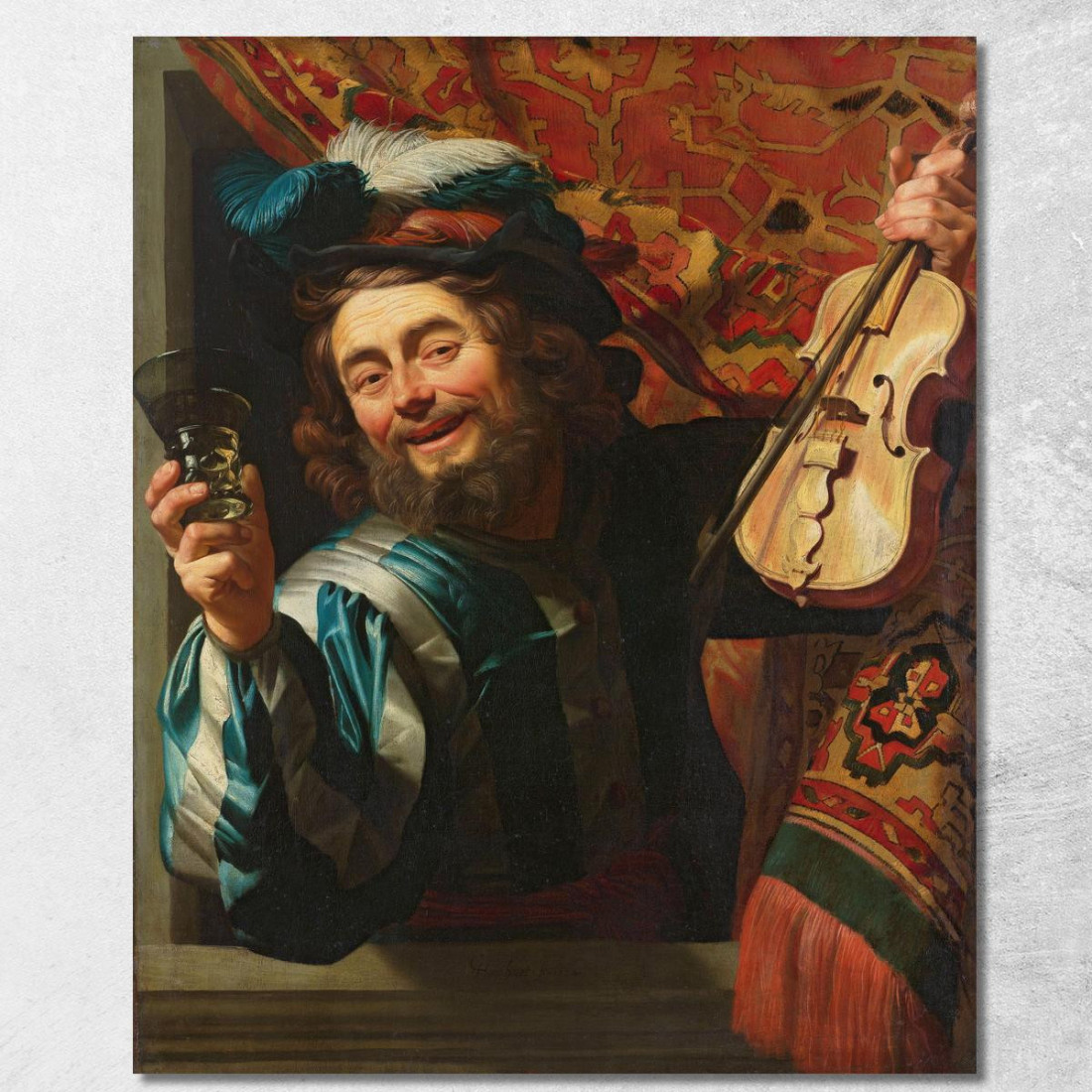 L'Allegro Violinista Gerard van Honthorst gvh52 quadro stampato su tela L'Allegro Violinista Gerard van Honthorst gvh52 quadro stampato su tela