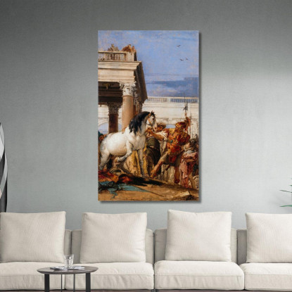 Alessandro E Bucefalo Giovanni Battista Tiepolo gbt2 quadro stampato su tela