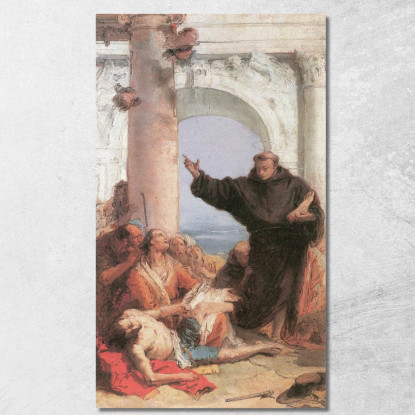 La Guarigione Miracolosa Del Figlio Arrabbiato Giovanni Battista Tiepolo gbt18 quadro stampato su tela