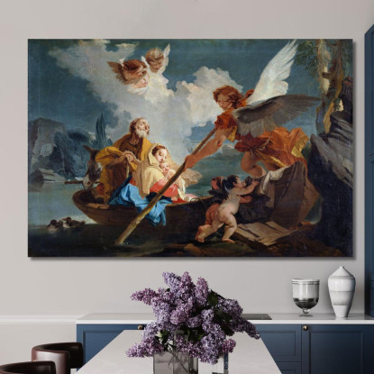 Fuga In Egitto Giovanni Battista Tiepolo gbt19 quadro stampato su tela