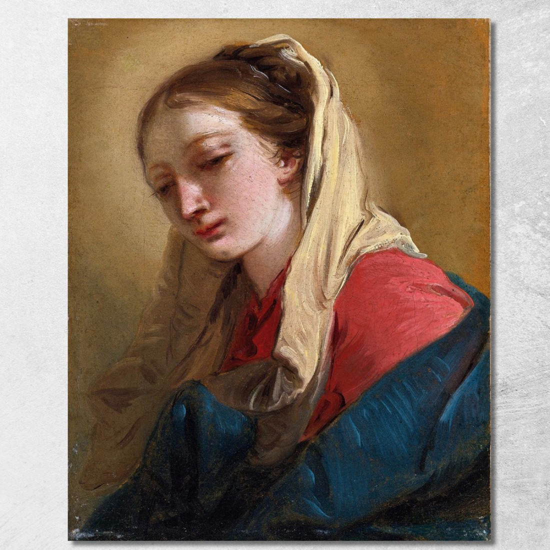 Maria Maddalena In Vista Di Tre Quarti Velata In Un Panno Bianco Giovanni Battista Tiepolo gbt24 quadro stampato su tela Maria Maddalena In Vista Di Tre Quarti Velata In Un Panno Bianco Giovanni Battista Tiepolo gbt24 quadro stampato su tela